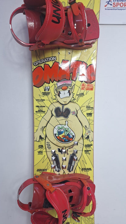 O-Matic Sweet 160 cm Snowboard + Union M Bindings Winter Sport Snow Fun