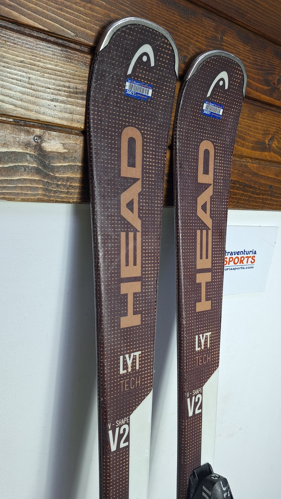 HEAD V-Shape V2 LYT  156cm Ski + Elan EL 10  Bindings Winter Sport