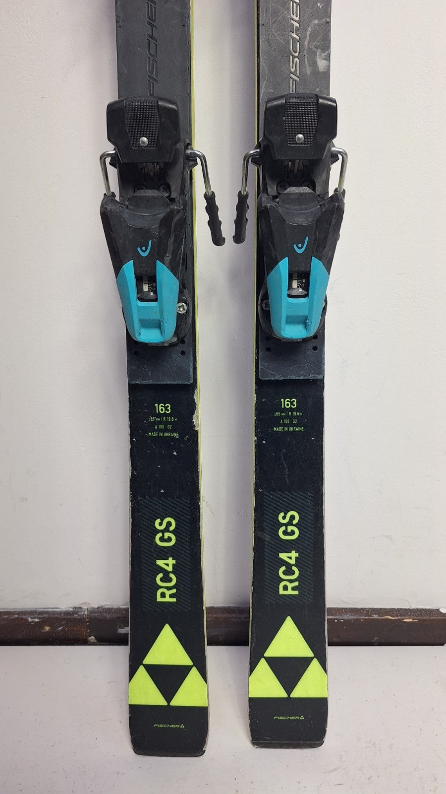 Fischer RC4 GS 163cm Ski + HEAD EVO 9 Bindings Fun Snow Winter Sport Piste
