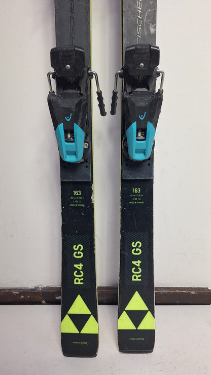 Fischer RC4 GS 163cm Ski + HEAD EVO 9 Bindings Fun Snow Winter Sport Piste