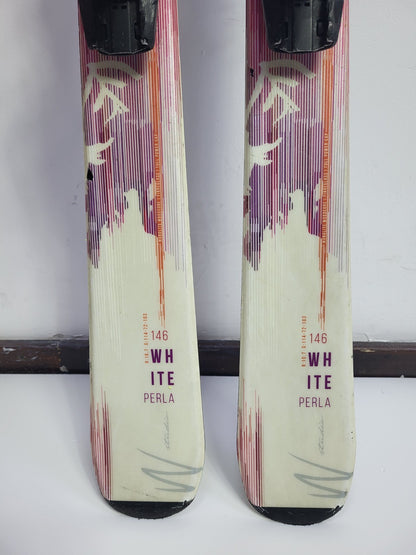 Sci Elan Snow White 146 cm + attacchi Elan ESP7.5 Divertimento invernale