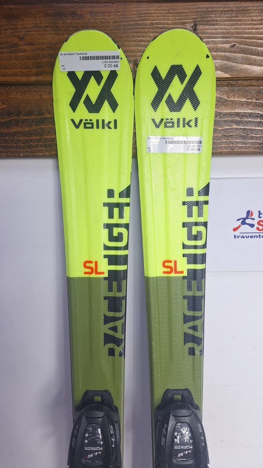 Völkl Racetiger 13 SL 120 cm Ski + Marker 4.5 Bindung Wintersport Schneespaß