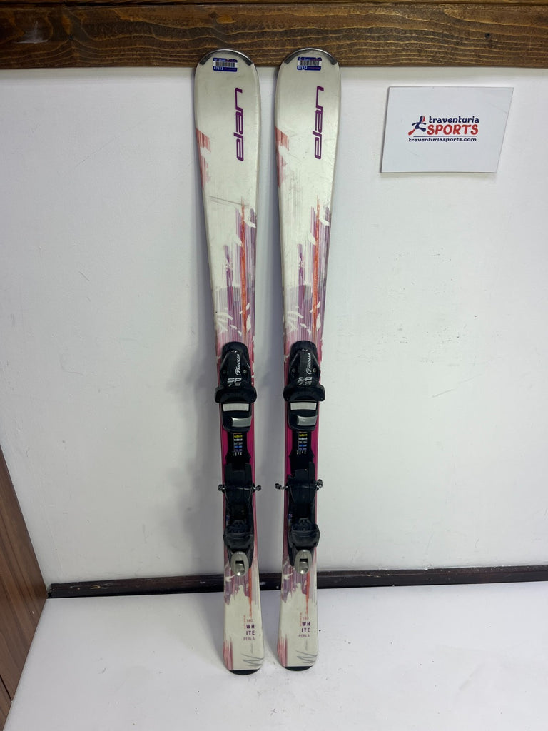 Sci Elan White Perla 140 cm + attacchi Elan ESP 7.5 Divertimento invernale