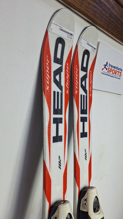 HEAD Super Shape 107cm Ski + TecnoPro 4.5 Bindings Fun Snow Winter Sport