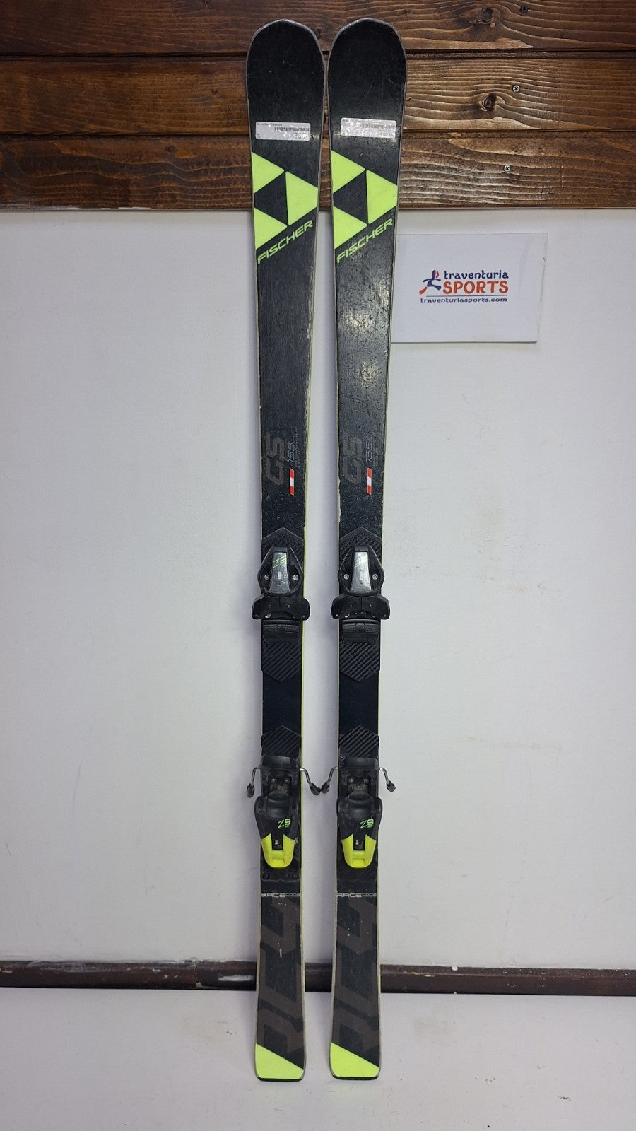 Fischer RC4 GS 155cm Skis + Fischer 9 Bindings Winter Fun Snow