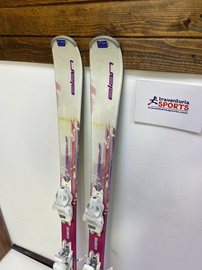 Elan Snow White  146cm  Ski + Elan EL 7.5 Bindings Winter Sport Fun