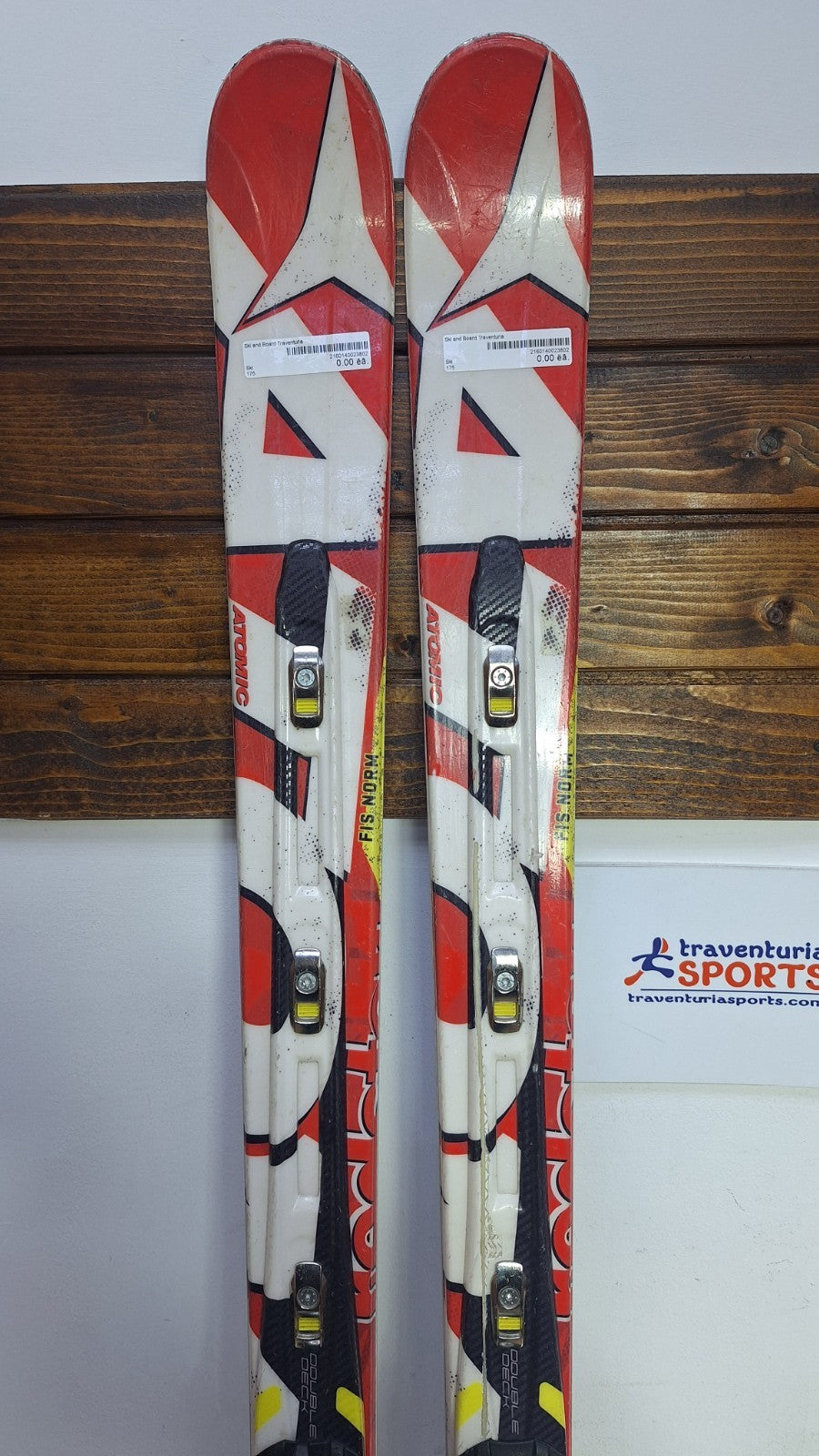Atomic Redster Doubledeck GS FIS 175 cm Skis + Atomic 18 Bindings Winter
