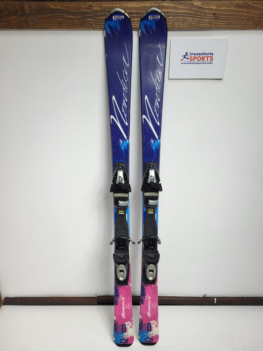 Nordica Little Belle 140 cm Ski + Elan ESP 7.5 Bindings Winter Adventure Winter