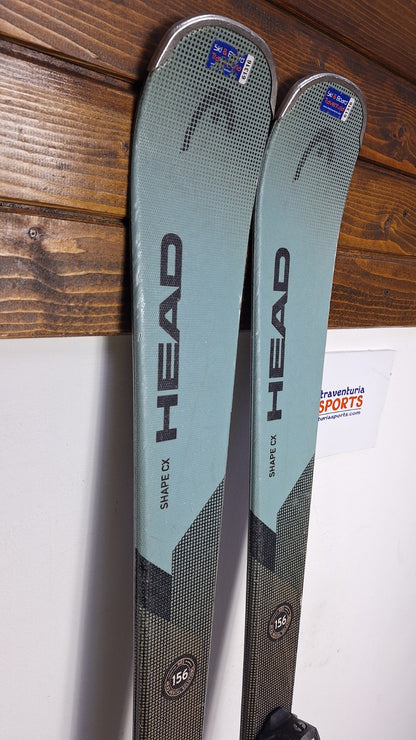 HEAD Shape CX  156cm  Ski + Tyrolia SP 10 Bindings Winter Sport Fun Snow