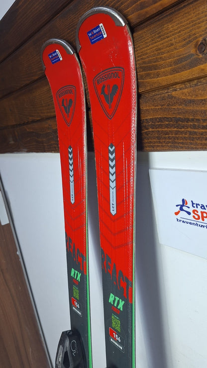 Rossignol React RTX Fiber 156 cm Ski + Elan ESR 10 Bindings Winter Adventure