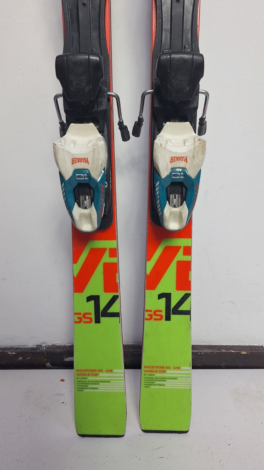 Volkl RaceTiger WC GS 148cm Ski + Marker 10 Bindings Fun Snow Winter Sport Piste