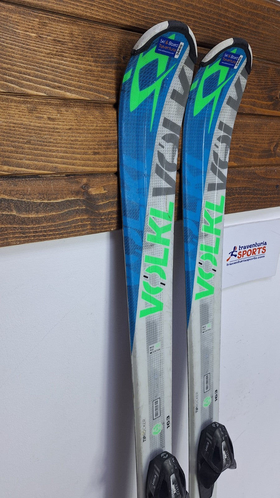 Sci Völkl RTM 163 cm + attacchi Elan ESR 10 Fun Snow Winter Sport Piste
