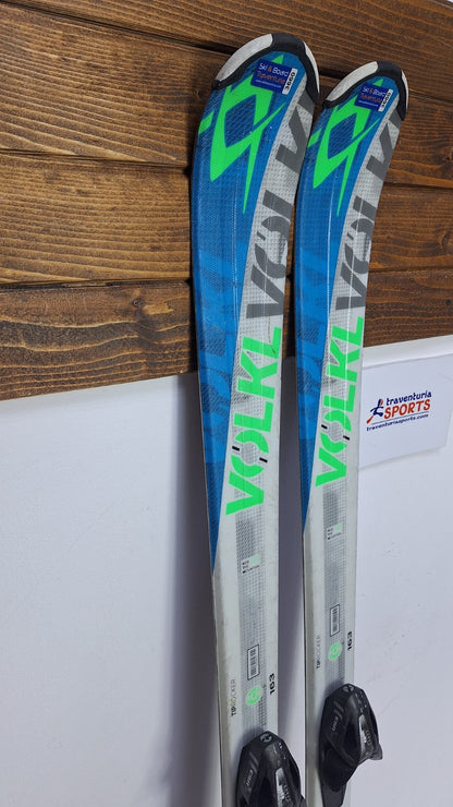 Sci Völkl RTM 163 cm + attacchi Elan ESR 10 Fun Snow Winter Sport Piste