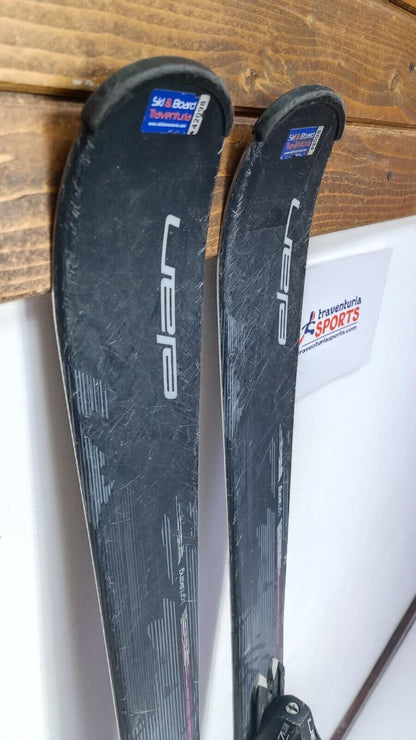 Elan Snow Black  146cm  Ski + Elan 7.5 Bindings Winter Sport Fun
