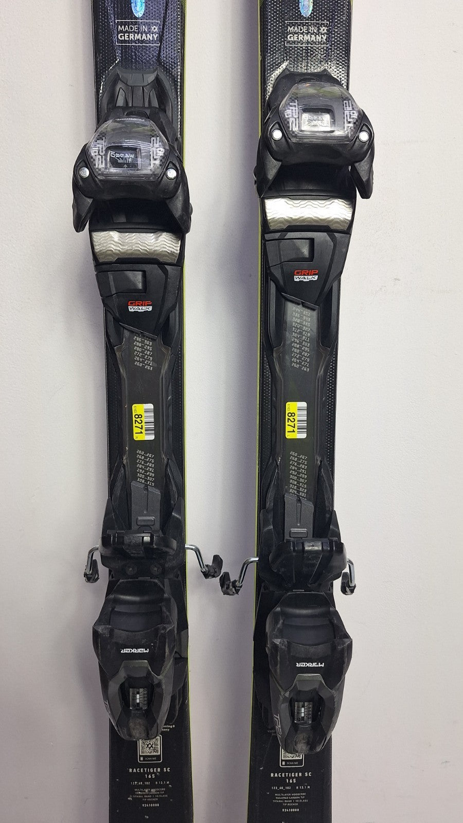 Volkl Racetiger SC 165cm Ski + Marker 10 Bindings Winter Sport