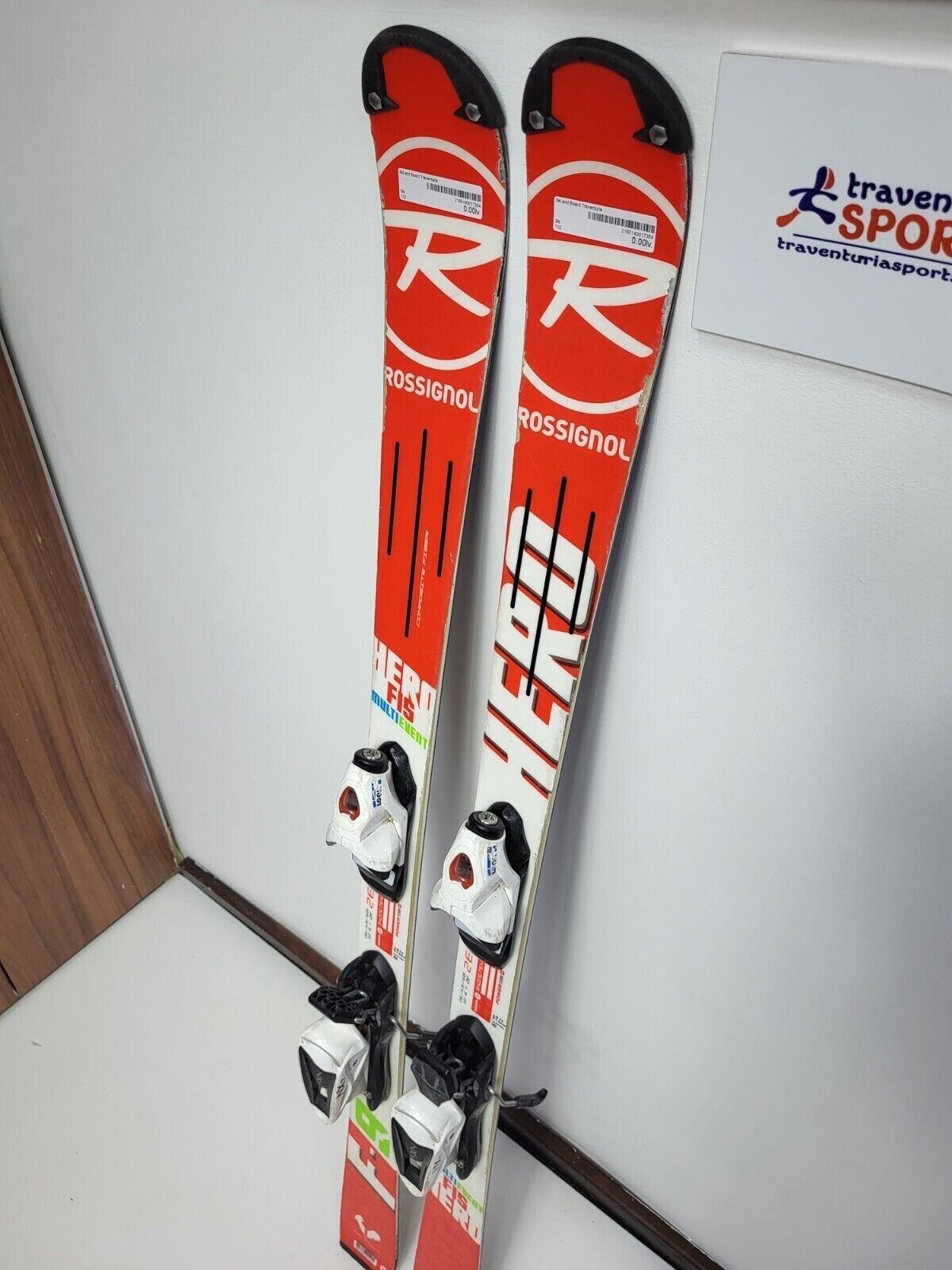 Rossignol Hero FIS 132 cm Ski + Fixations Look 7 Plaisir hivernal