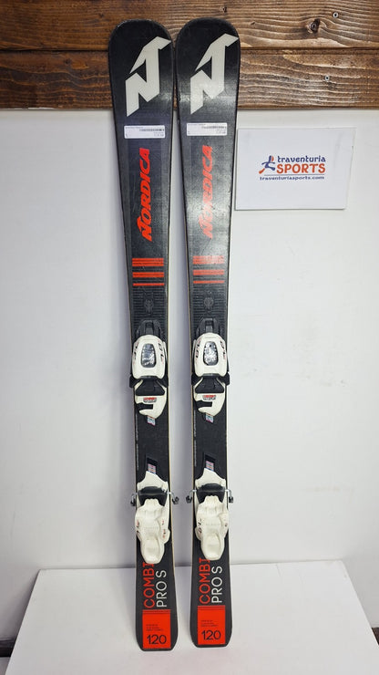 Nordica Combi Pro S 120  120cm Skis + Marker 7  Bindings Winter Sport Snow