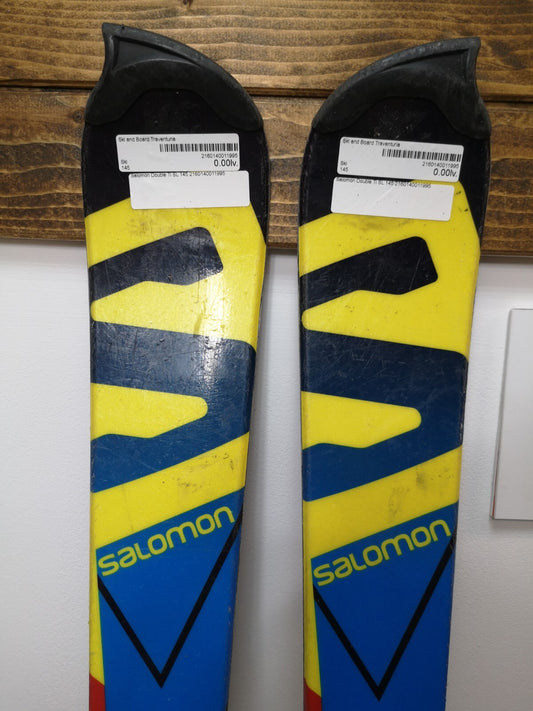 Salomon Race Double Ti SL 145 cm Ski + Salomon X12 Bindungen Winter Schneesport