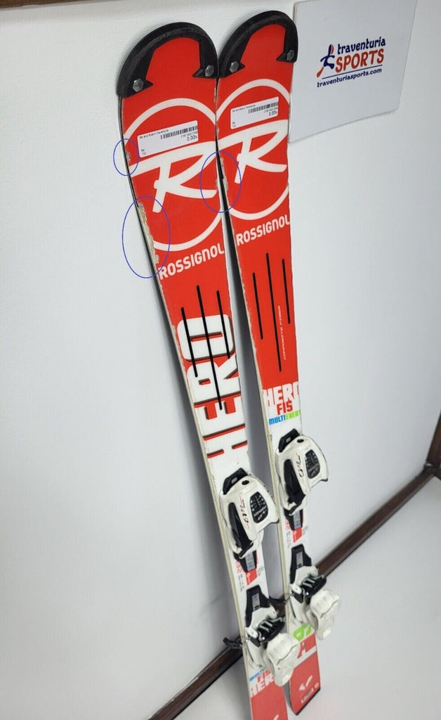 Rossignol Hero FIS F9 132 cm Ski + Marker 7 Bindings Winter Fun