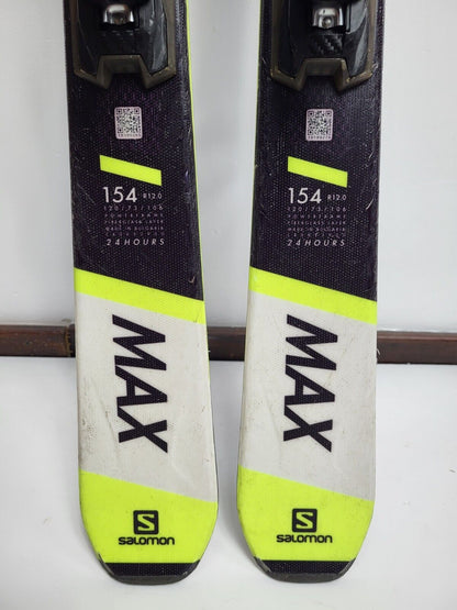 Ski Salomon 24 HRS MAX 154 cm + fixations Salomon 12 Sports d’hiver Aventure