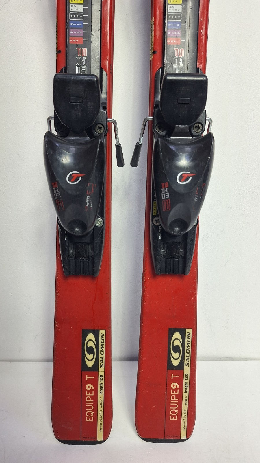 Salomon Equipe 9T 120cm Ski + Tyrolia 4.5 Bindings Winter Sport Fun