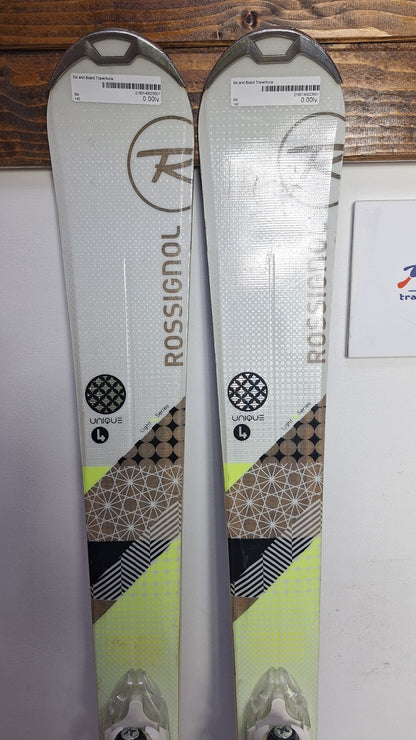 Rossignol Unique 4 142cm Skis + Look 10 Bindings Winter Fun Snow