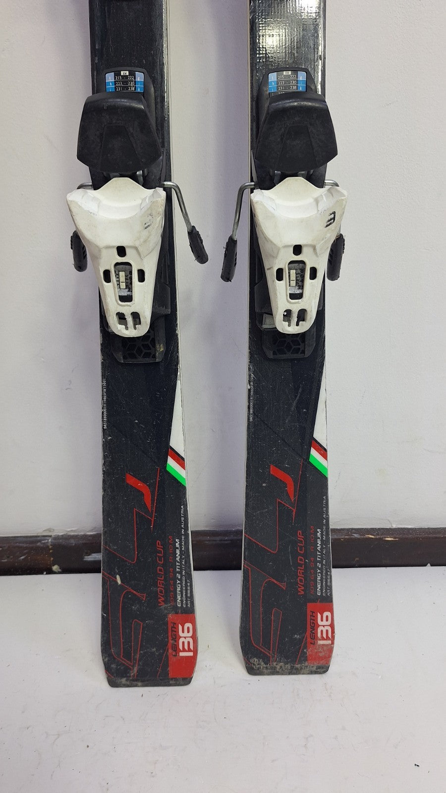 Ski Nordica Dobermann WC SL J 136 cm + fixations Fischer RS9 Sport d’hiver Plaisir