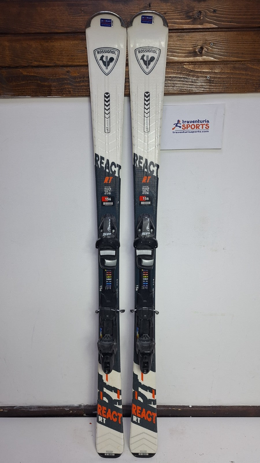 Rossignol React RT Carbon 156 cm Ski + Elan ESR 10 Bindings Winter Adventure