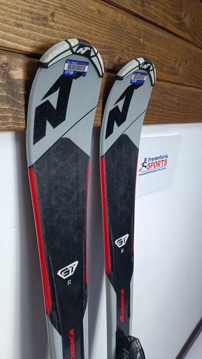 Nordica GT R EVO 144cm Ski + Elan ESR 10  Bindings Winter Fun Snow Sport