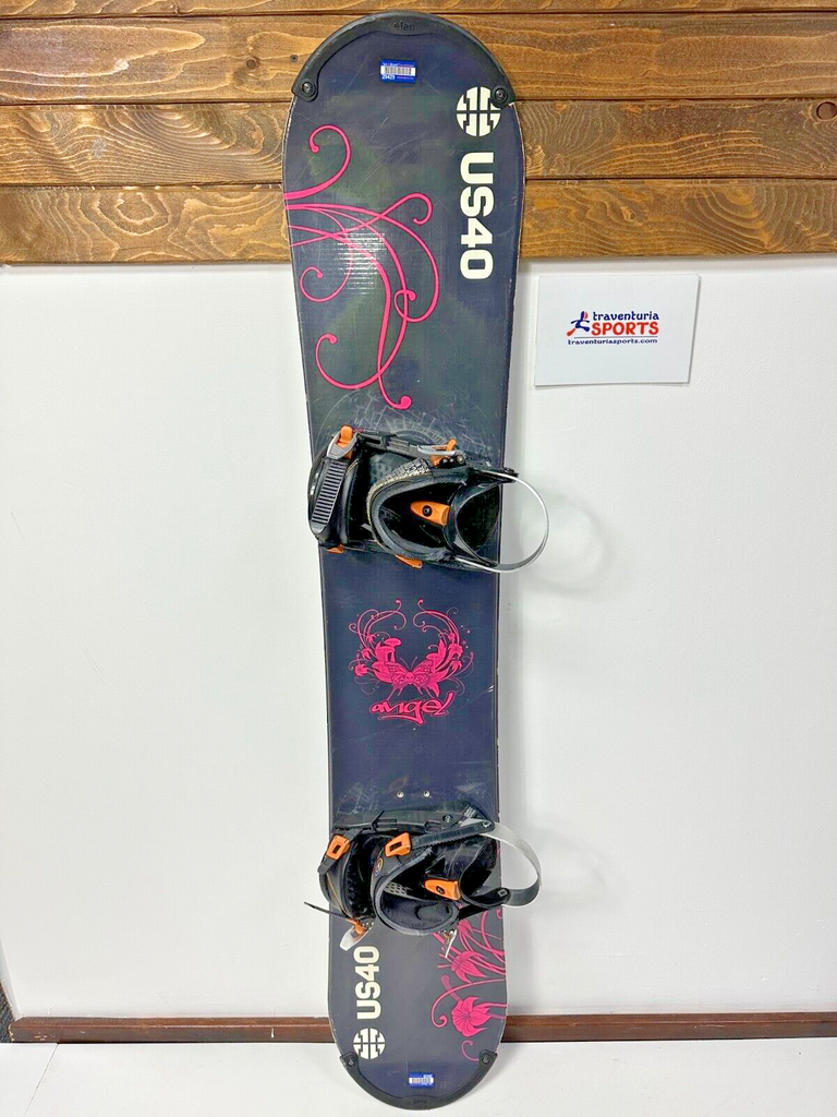 Heli US40 Angel 158cm Snowboard + HEAD Rental Size L Bindings Winter Sport