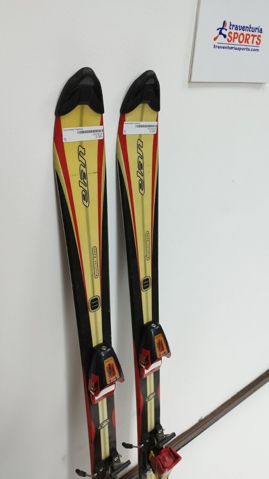 Ski Elan Team Carve 118 cm + fixations Salomon 4.5 Sport d'hiver Plaisir