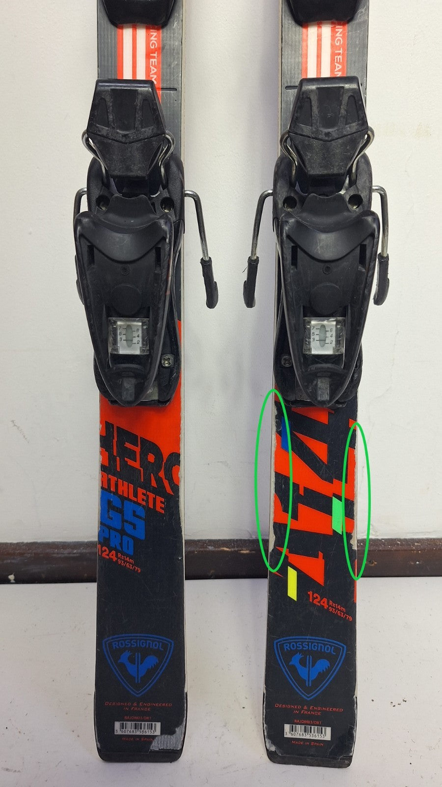 Rossignol Hero Athlete GS Pro 124 cm Ski + Look 7 Bindings Winter Sport Snow Fun