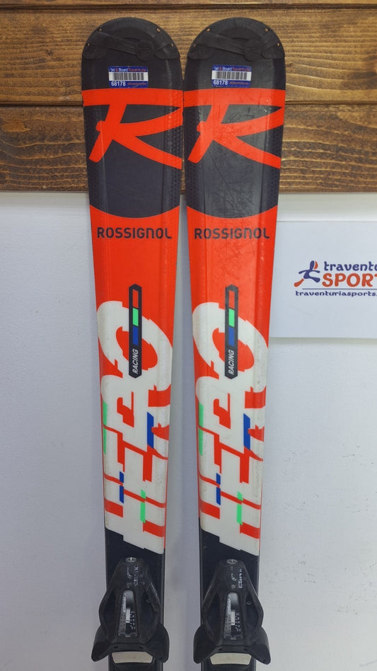 Sci Rossignol Hero J 150 cm + attacchi Elan ESR 10 Divertimento invernale Sport sulla neve