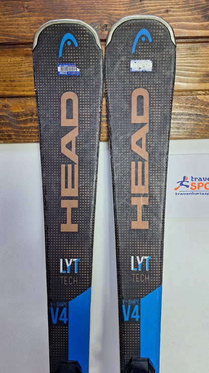 HEAD V-Shape V4 LYT  156cm Ski + Head PR 11  Bindings Winter Sport