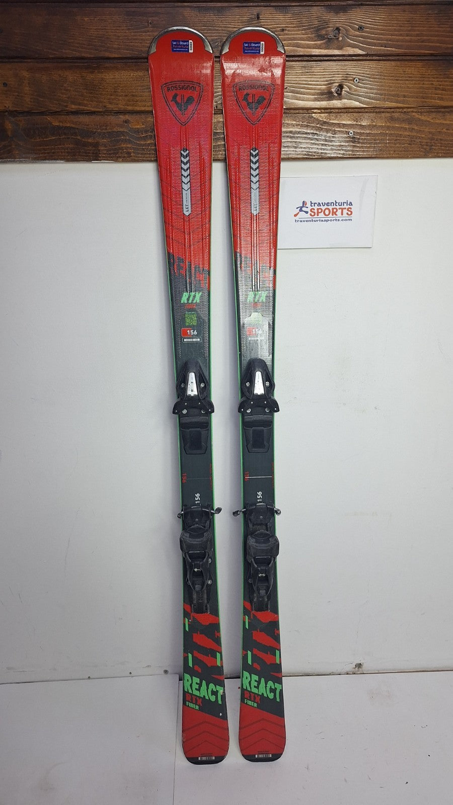 Rossignol React RTX Fiber 156 cm Ski + Elan ESR 10 Bindings Winter Adventure
