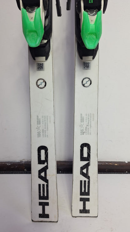 Ski HEAD WC e-Rebels GS 186 cm + fixations HEAD PRD12 - sport d'hiver neige et loisirs