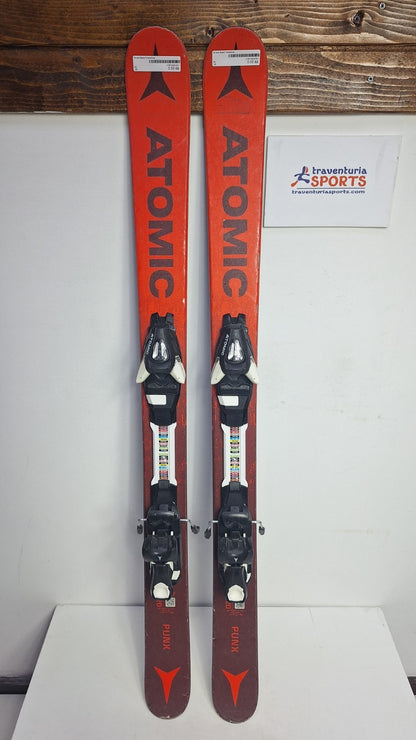 Atomic Punx Twin-Tip Ski 120 cm + Atomic 4.5 Bindungen Wintersport Schnee