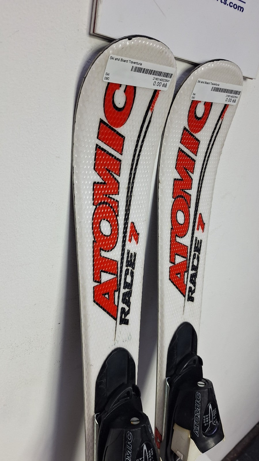 Atomic Pro Race 7 90 cm Skier + Atomic 4.5 Bindungen Wintersport Schnee