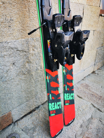 Rossignol REACT RTX Fiber 163cm  Ski + Tyrolia 10 Bindings Winter Sport Fun
