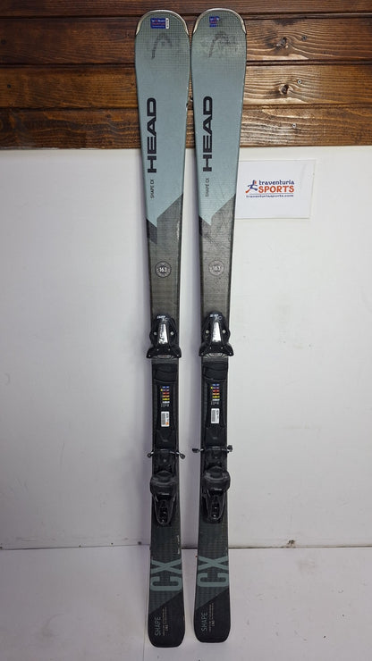 HEAD Shape CX  163cm  Ski + Tyrolia SP 10 Bindings Winter Sport Fun Snow