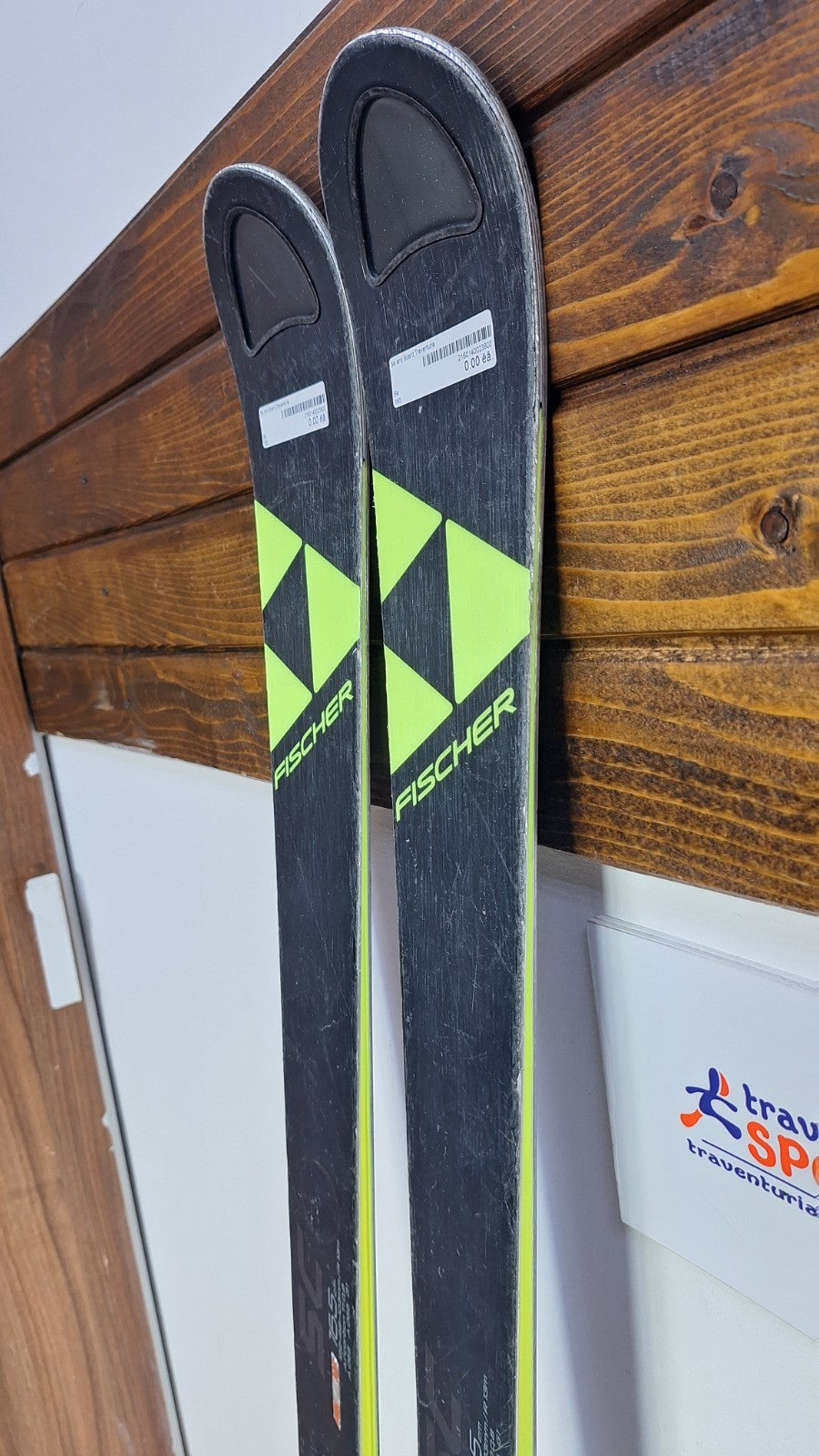 Fischer RC4 WC SC 165cm Skis + Fischer Z12 Bindings Winter Fun Snow