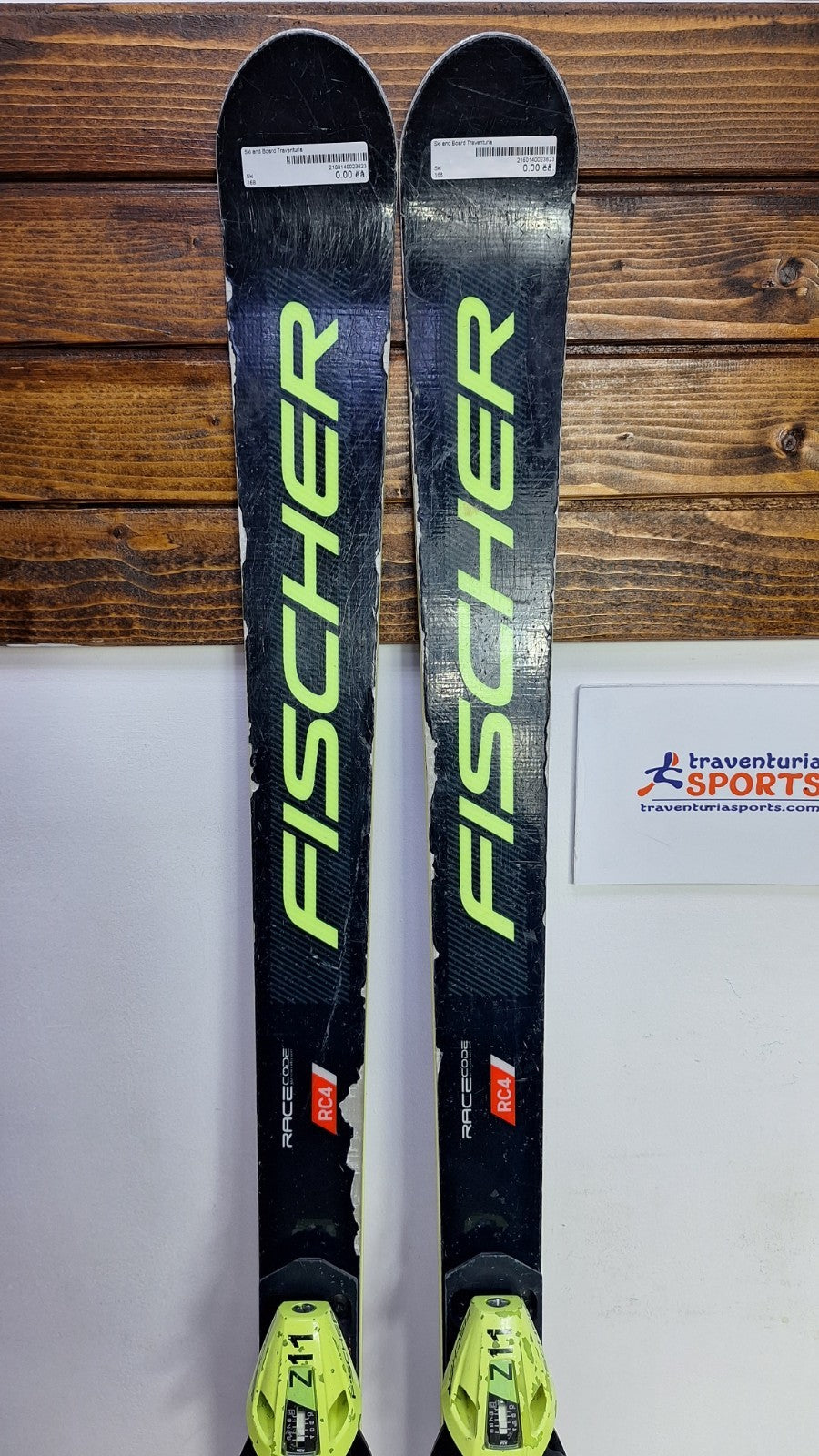 Fischer RC4 WC GS 168 cm Ski + Fischer Z11 Bindings Winter Sport  Snow Fun