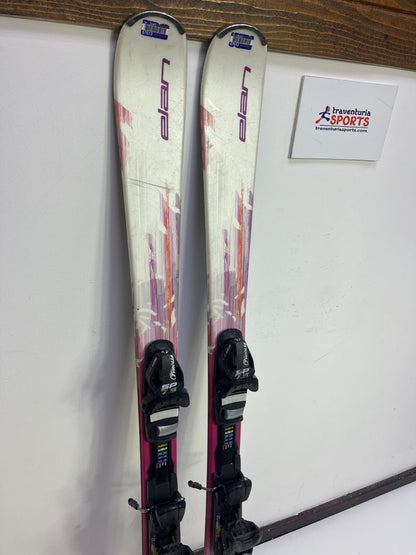 Elan White Perla 140cm Ski + Elan ESP 7.5 Bindings Winter Sport Fun