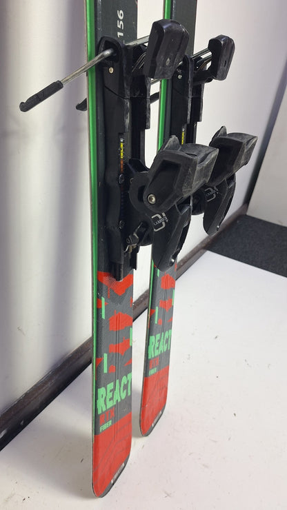 Rossignol REACT RTX Fiber 156cm  Ski + Elan 10 Bindings Winter Sport Fun