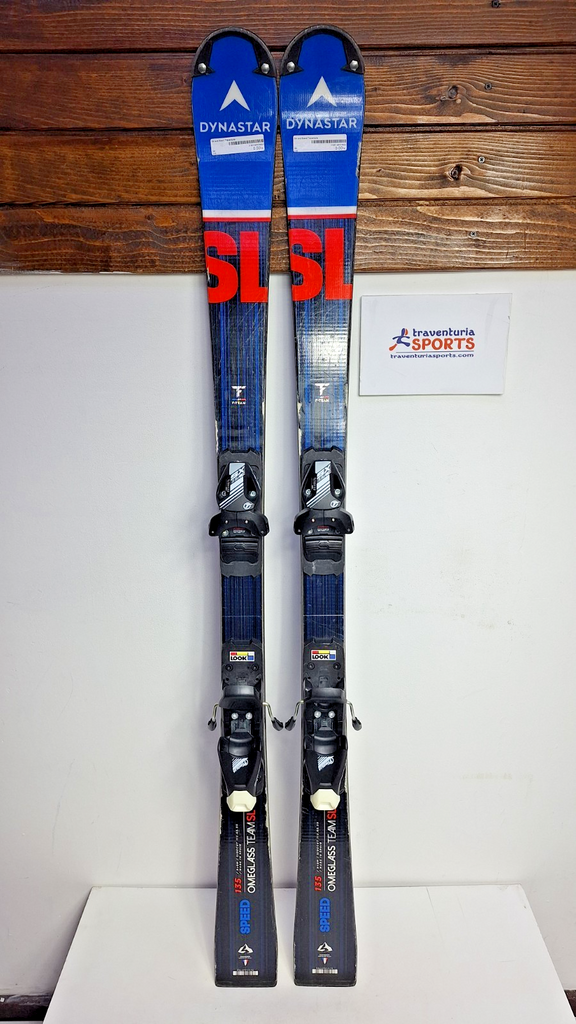 Dynastar Omeglass SL 135 cm Ski + New Tyrolia SX 7.5 Bindings Winter Sport  Snow