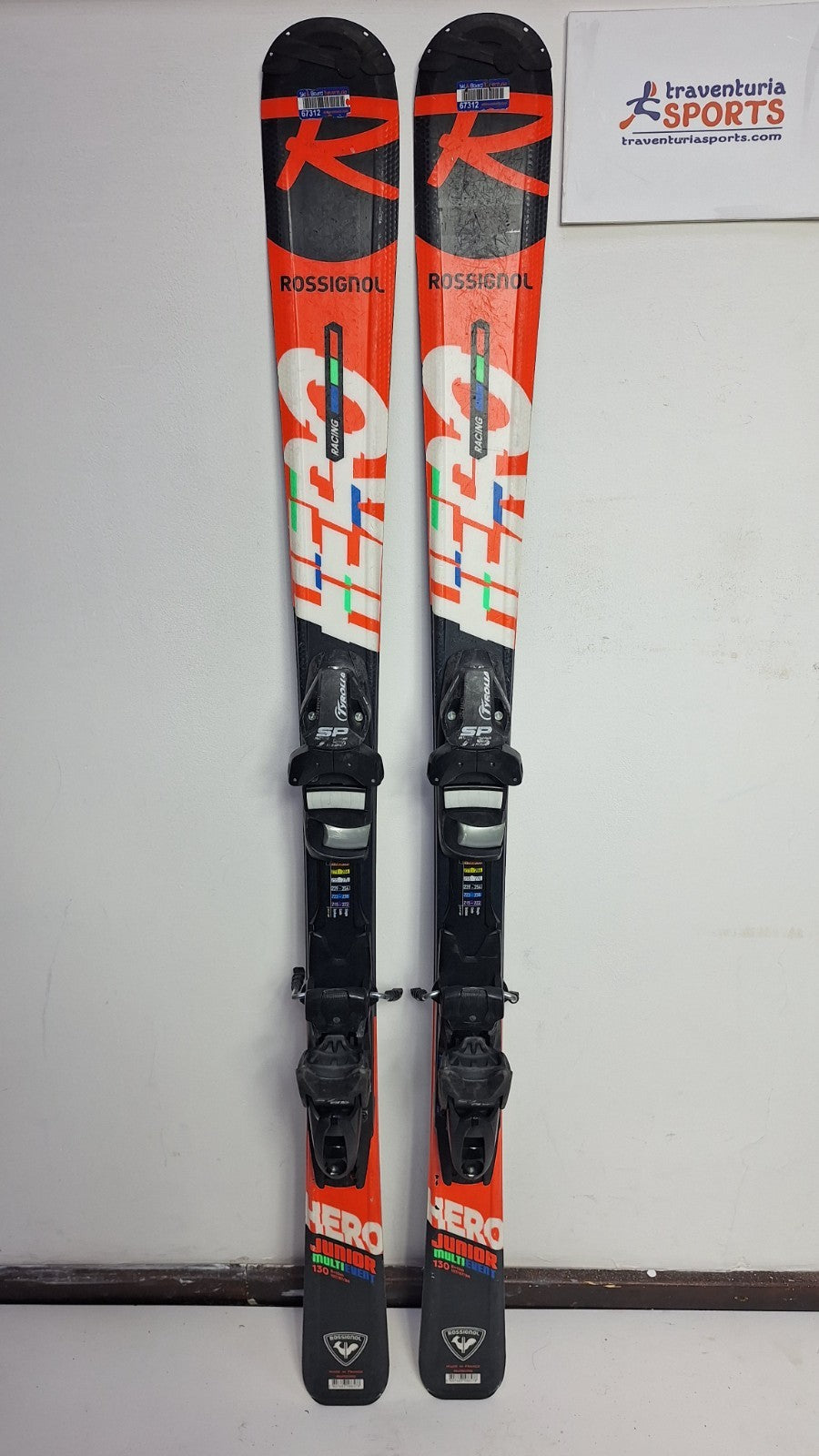 Rossignol Hero JR MultiEvent 130cm  Ski + Tyrolia ESP 7.5 Bindings Winter Sport