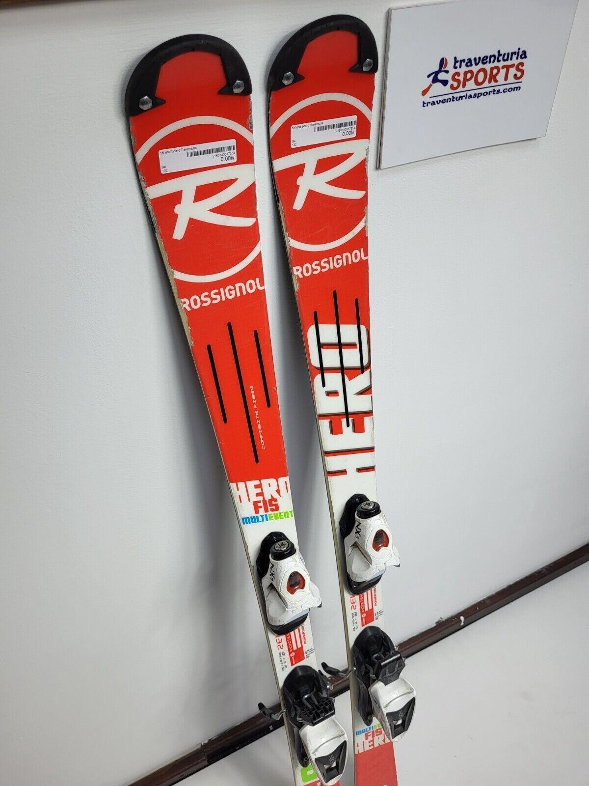 Rossignol Hero FIS 132 cm Ski + Fixations Look 7 Plaisir hivernal