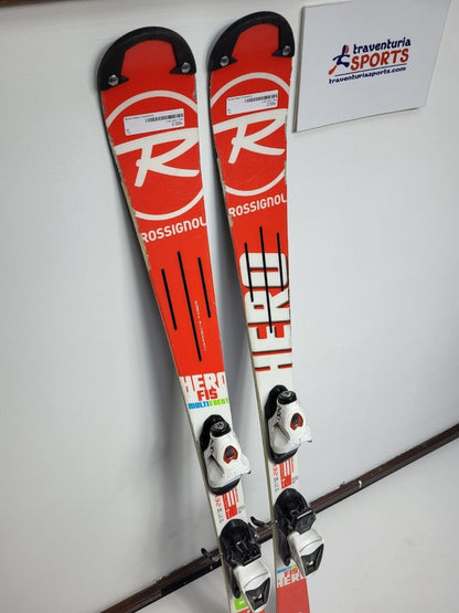 Rossignol Hero FIS 132 cm Ski + Fixations Look 7 Plaisir hivernal