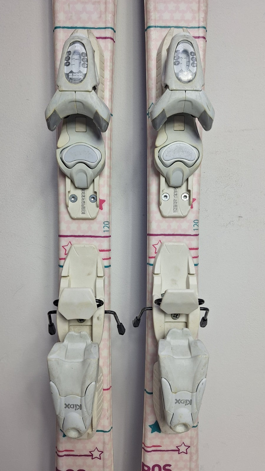 Rossignol Fun Girl 120cm Skis + Look 4.5 Bindings Winter Fun Snow