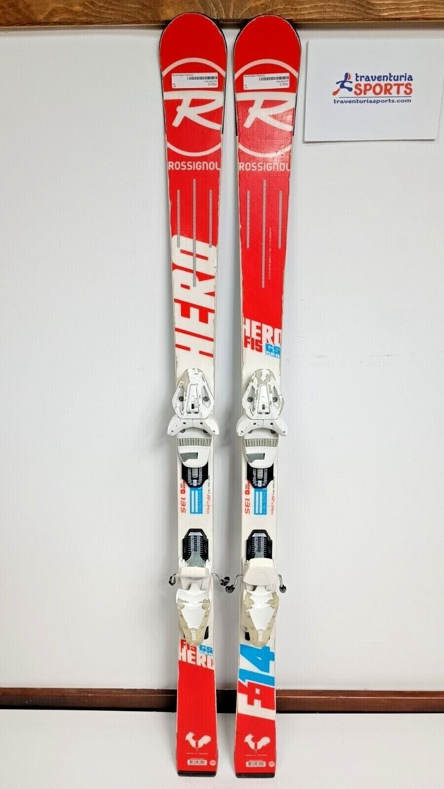 Skis Rossignol Hero FIS GS Pro F14 135 cm + fixations Tyrolia LRX 9 Aventure